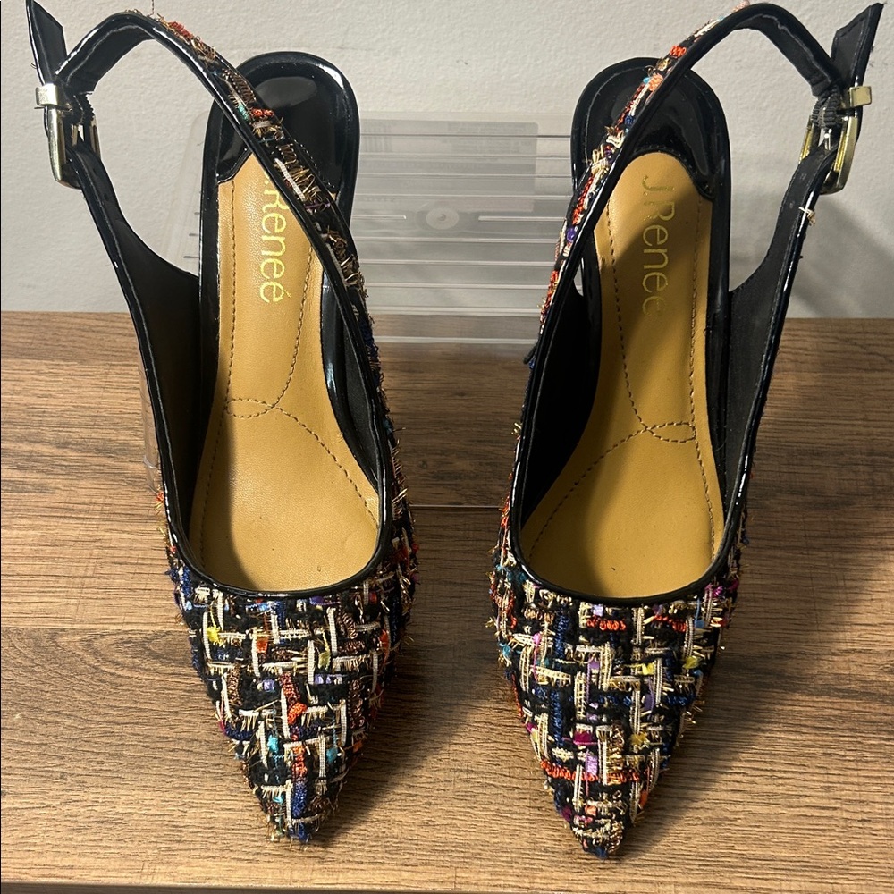 J.Renee Multicolor Tweed Pointed Slingback Mairs